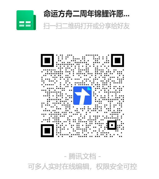 方舟“锦鲤”诞生！周年锦鲤许愿中奖名单公示！